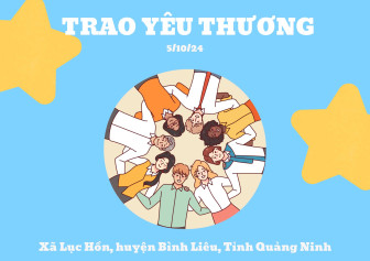 Trao quà tại trường THCS Lục Hồn, Quảng Ninh